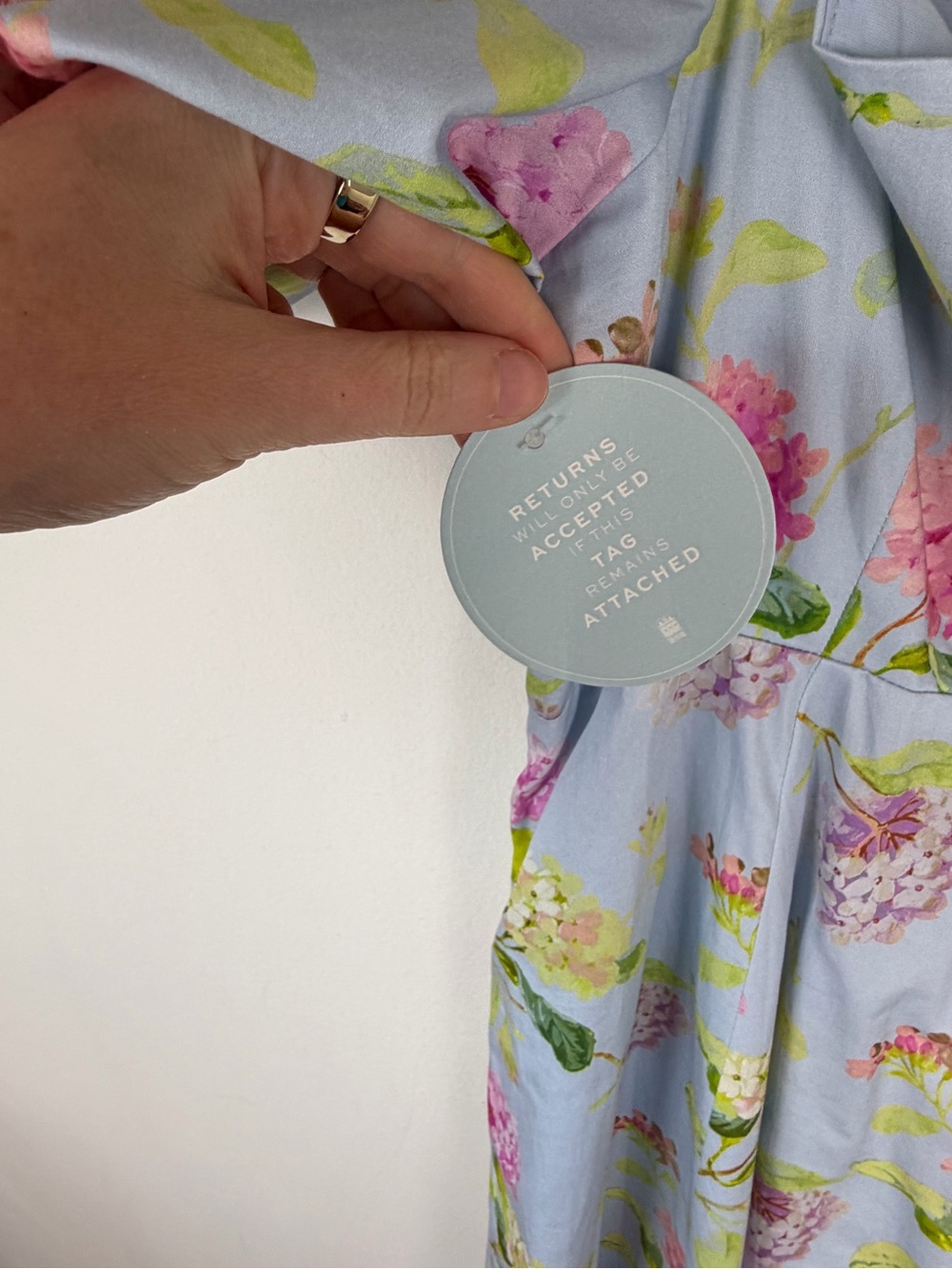 Hill House NWT Matilda Dress Hydrangea Chintz Blue Multi Size L - Picture 6 of 11